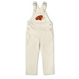 Christian Robinson Baby Infant Wooly Mammoth Embroidered Overalls Size 12M New!